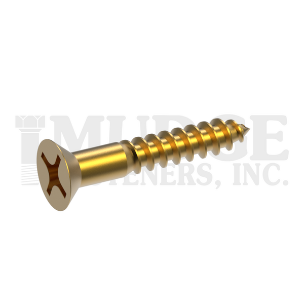 45010W300BR #10X3 PHIL FLAT WOOD SCREW BRASS